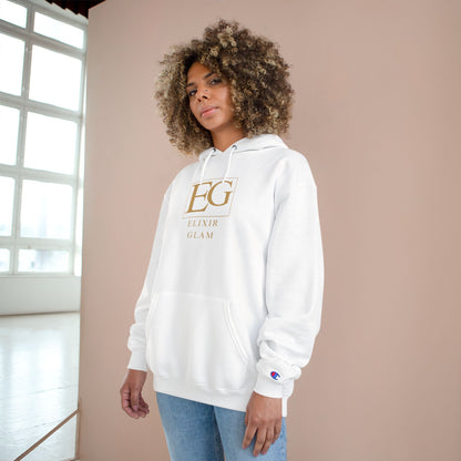 Elixir Glam Champion Hoodie - White, Stylish & Cozy Fashion for Everyday Wear